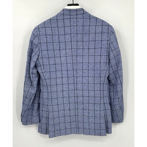 STAFFORD jacket blazer sport coat blue 40L - Picture 6 of 9